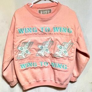 Vintage Tarazzia In Flight 01 Fighter Jet Sweatshirt Size Small Vtg Like New